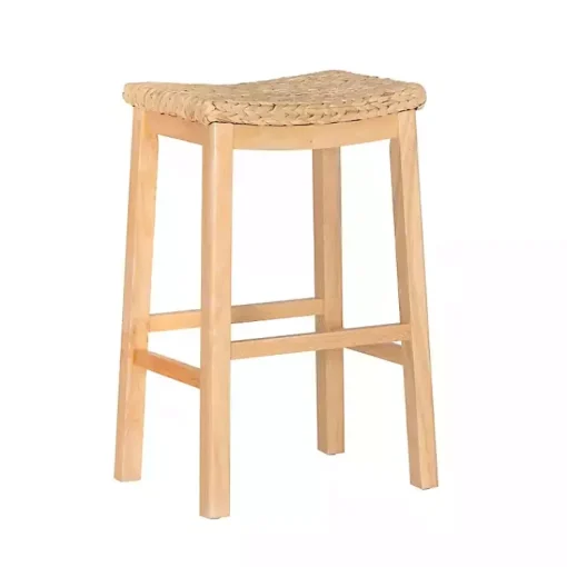 Kirklands Home Bar Stools & Counter Height Stools|Natural Hyacinth Haysom Bar Stool Tan