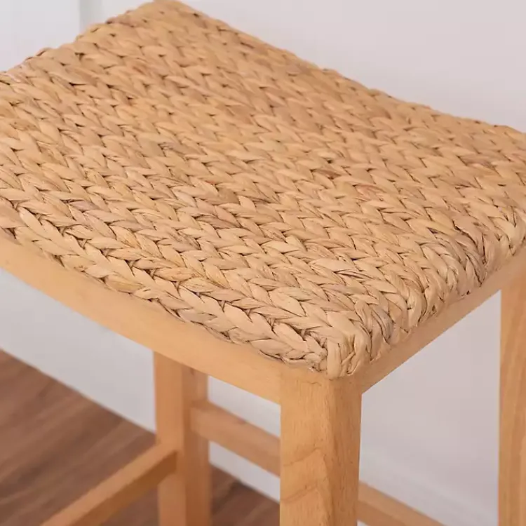 Kirklands Home Bar Stools & Counter Height Stools|Natural Hyacinth Haysom Bar Stool Tan