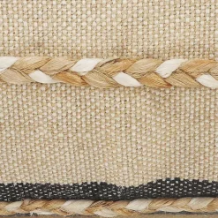 Best Natural Jute Braided Stripe Lumbar Pillow Pillows