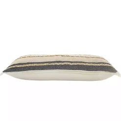 Best Natural Jute Braided Stripe Lumbar Pillow Pillows