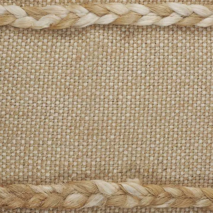 Natural Jute Braided Stripe Throw Pillow, 20 in. Pillows