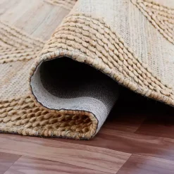 Kirklands Home Area Rugs|Natural Jute Diamond Modern Woven Area Rug, 5x8 Brown