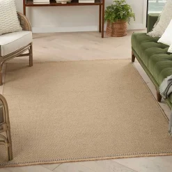 Kirklands Home Area Rugs|Natural Jute Solid Woven Area Rug, 7x9 Tan
