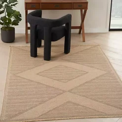 Kirklands Home Area Rugs|Natural Jute Woven Diamond Area Rug, 7x9