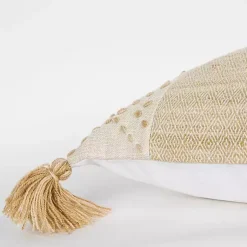 Discount Natural Kantha Stitch Recycled Throw Pillow Pillows