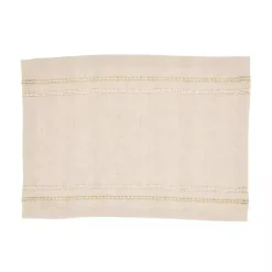 Kirklands Home Table Linens|Natural Leno Striped Placemats, Set of 4 Tan