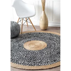 Kirklands Home Area Rugs|Natural Lesha Round Rug, 6 ft.
