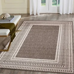 Kirklands Home Outdoor Rugs|Natural Linear Macy Indoor/Outdoor Area Rug, 4x7 Brown