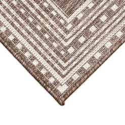 Kirklands Home Outdoor Rugs|Natural Linear Macy Indoor/Outdoor Area Rug, 4x7 Brown