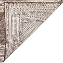 Kirklands Home Outdoor Rugs|Natural Linear Macy Indoor/Outdoor Area Rug, 7x9 Brown