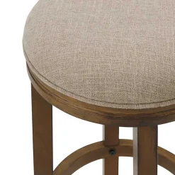 Kirklands Home Bar Stools & Counter Height Stools|Natural Linen and Wood Bar Stool Tan