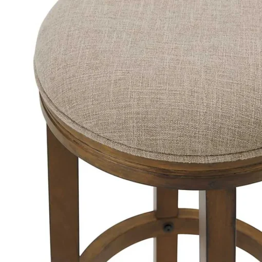 Kirklands Home Bar Stools & Counter Height Stools|Natural Linen and Wood Bar Stool Tan