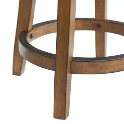 Kirklands Home Bar Stools & Counter Height Stools|Natural Linen Barrel Base Swivel Counter Stool Tan