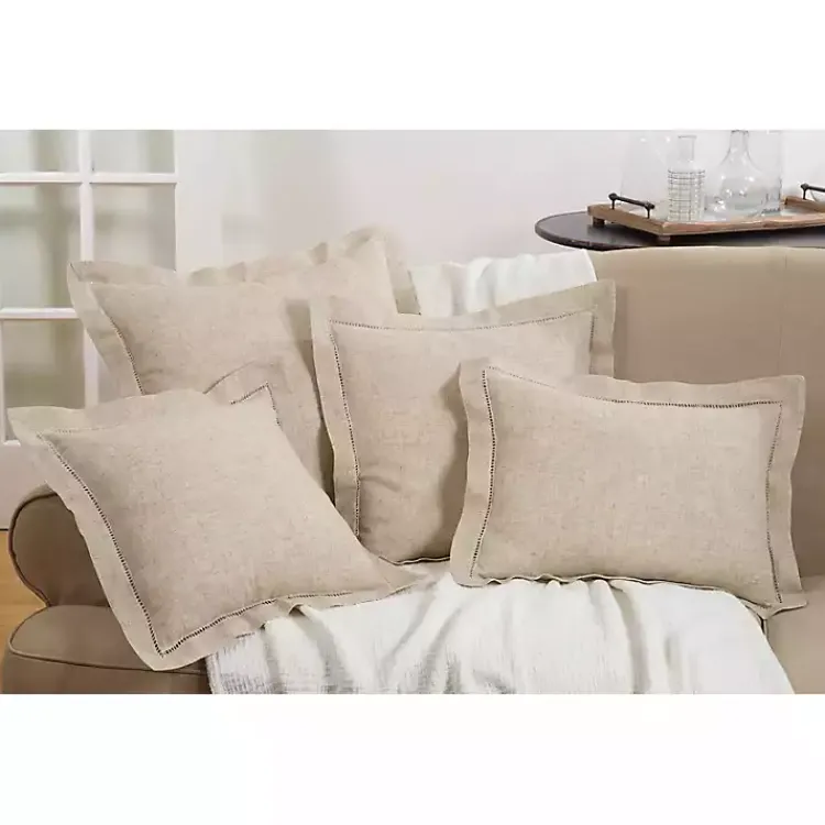 Best Natural Linen Down Hemstitched Pillow, 20 in. Pillows