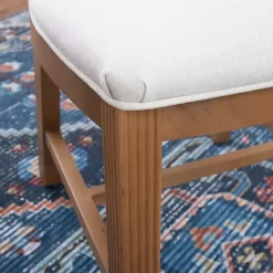 Kirklands Home Dining Chairs|Natural Linen Scalloped Dining Chairs, Set of 2 White