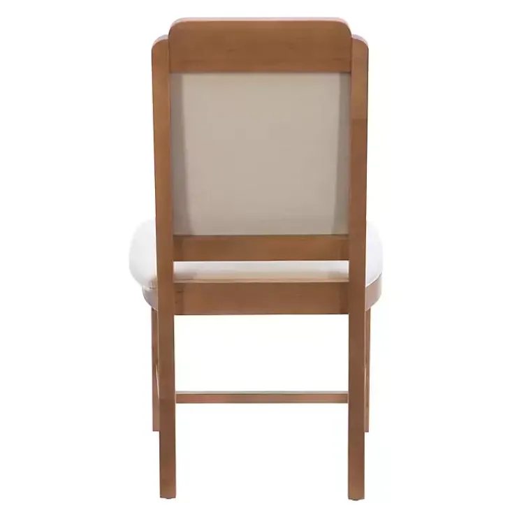 Kirklands Home Dining Chairs|Natural Linen Scalloped Dining Chairs, Set of 2 White