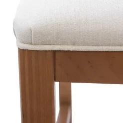 Kirklands Home Dining Chairs|Natural Linen Scalloped Dining Chairs, Set of 2 White