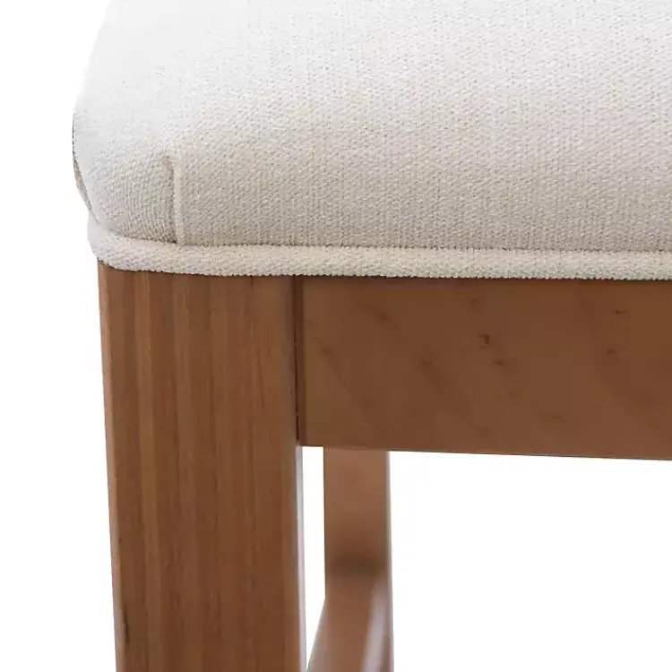 Kirklands Home Dining Chairs|Natural Linen Scalloped Dining Chairs, Set of 2 White