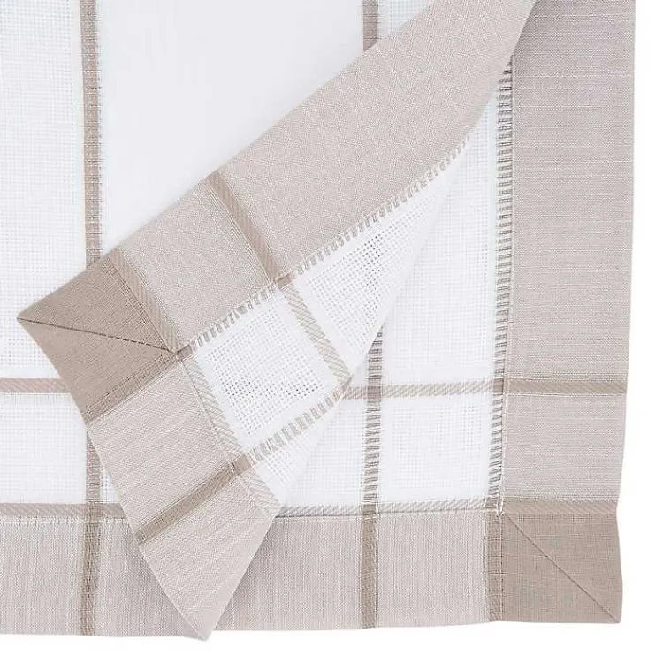 Kirklands Home Table Linens|Natural Long Banded Border Table Runner, 108 in.