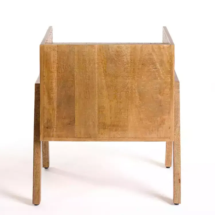 Kirklands Home Accent & End Tables|Natural Mango Wood Cubby Side Table Brown