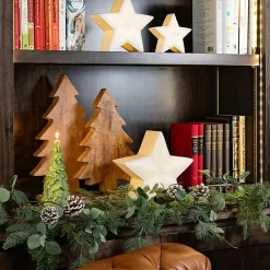 Outlet Natural Mango Wood 2-pc. Tree Figurine Set, 16 in. Christmas Decorations