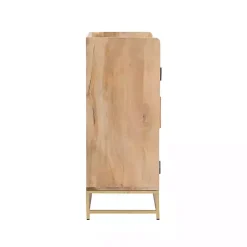 Kirklands Home Cabinets & Sideboards|Natural Marble Rattan Front Bar Cabinet