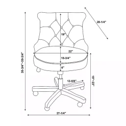 Kirklands Home Office Furniture|Natural Miller Tufted Office Chair Tan