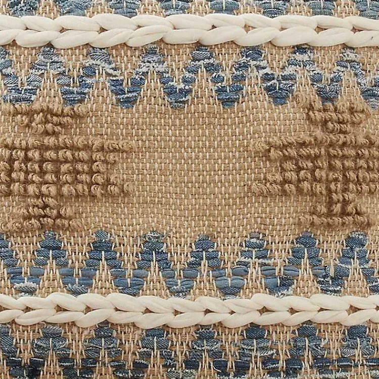 Discount Natural Multi Texture Chindi Jute Pillow Pillows