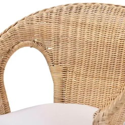 Kirklands Home Dining Chairs|Natural Rat Abbey Dining Chair Tan