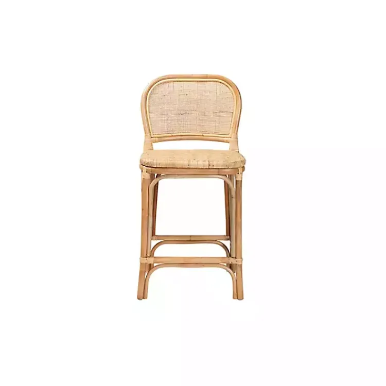 Kirklands Home Bar Stools & Counter Height Stools|Natural Rat Adrena Counter Stool Tan