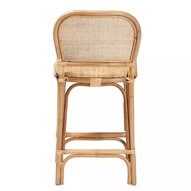 Kirklands Home Bar Stools & Counter Height Stools|Natural Rat Adrena Counter Stool Tan