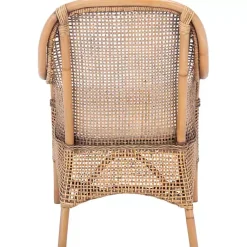 Kirklands Home Accent Chairs|Natural Rattan Charlie Accent Chair White