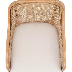 Kirklands Home Accent Chairs|Natural Rattan Charlie Accent Chair White
