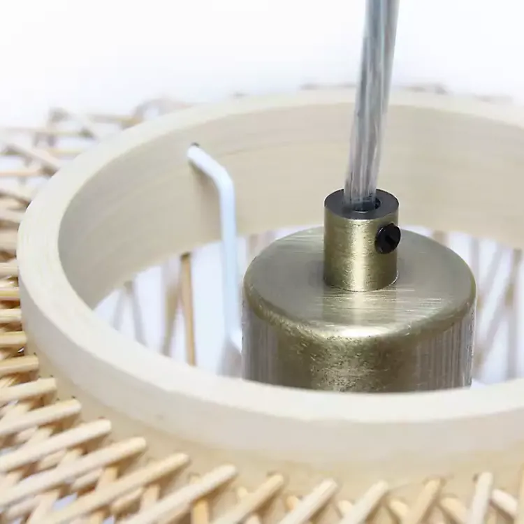 Kirklands Home Chandeliers & Pendant Lighting|Natural Rat Geometric Pendant Light Tan