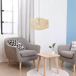 Kirklands Home Chandeliers & Pendant Lighting|Natural Rat Geometric Pendant Light Tan