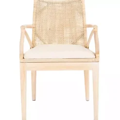 Kirklands Home Accent Chairs|Natural Rattan Gianna Accent Chair White