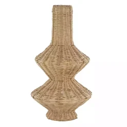 Discount Natural Rattan Hourglass Vase Vases