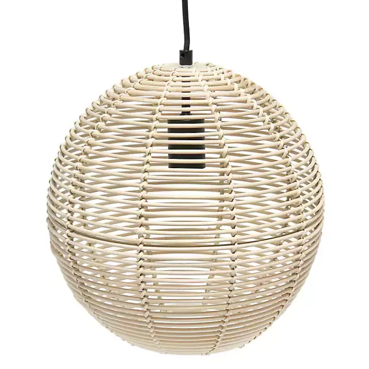 Kirklands Home Chandeliers & Pendant Lighting|Natural Rat Sphere Pendant Light Tan