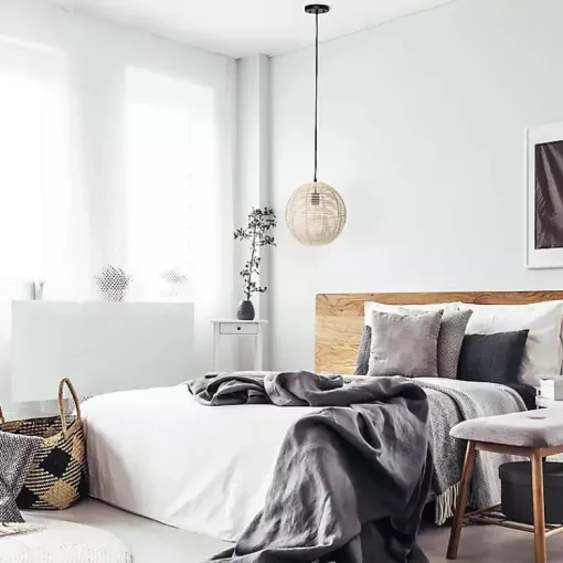 Kirklands Home Chandeliers & Pendant Lighting|Natural Rat Sphere Pendant Light Tan