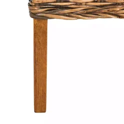 Kirklands Home Dining Chairs|Natural Rattan Wood Woven 2-pc. Dining Chair Set Brown