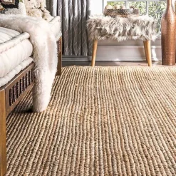 Kirklands Home Area Rugs|Natural Reno Woven Area Rug, 4x6 Tan