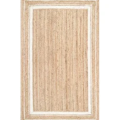 Kirklands Home Area Rugs|Natural Renwick Braided Border Area Rug, 5x8