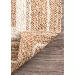 Kirklands Home Area Rugs|Natural Renwick Braided Border Area Rug, 5x8
