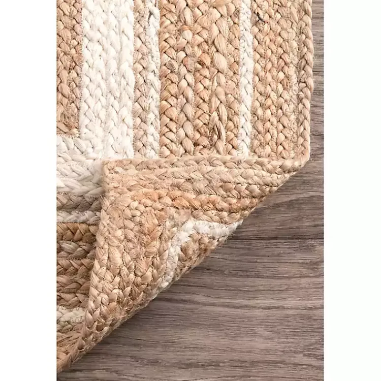 Kirklands Home Area Rugs|Natural Renwick Braided Border Area Rug, 5x8