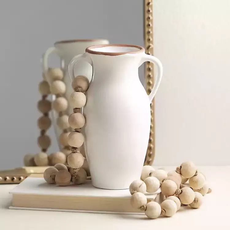 Online Natural Rimmed Urn Vase Vases