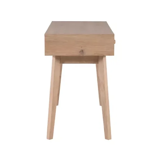 Kirklands Home Office Furniture|Natural Ripples 2-Drawer Wood Desk Brown