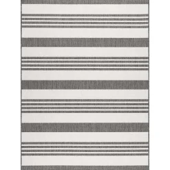 Kirklands Home Outdoor Rugs|Natural Robin Stripe Outdoor Rug, 5x7 Tan