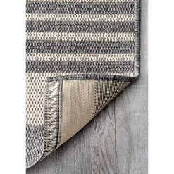 Kirklands Home Outdoor Rugs|Natural Robin Stripe Outdoor Rug, 5x7 Tan