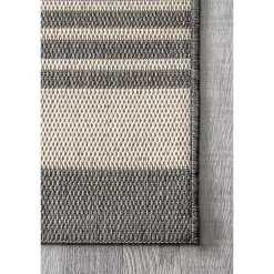 Kirklands Home Outdoor Rugs|Natural Robin Stripe Outdoor Area Rug, 6x9