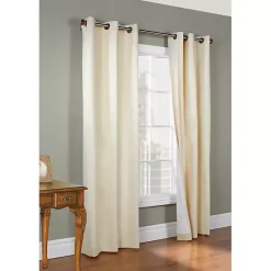 Kirklands Home Curtains & Drapes|Natural Room Darkening Curtain Panel Set, 63 in. Tan